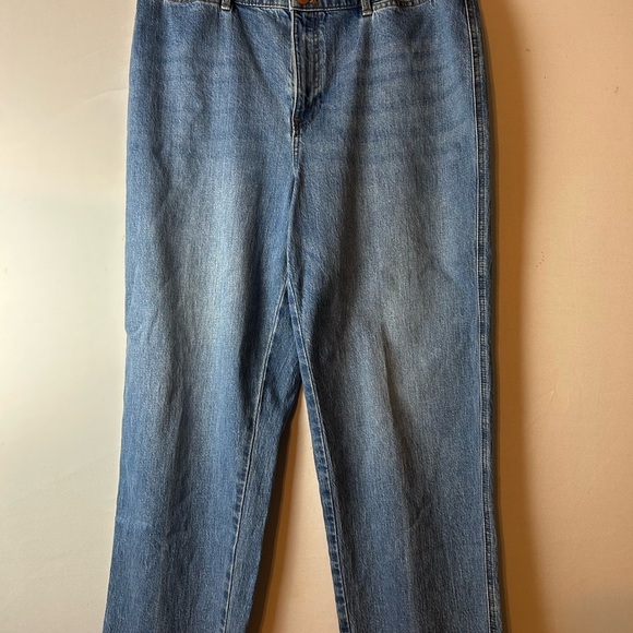 Talbots Women's High Waist Straight Leg Ankle Jeans Denim Blue Size 12 - Picture 8 of 16